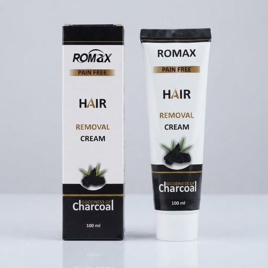 Romax Charcoal Premium Hair Removal Cream (100ml)